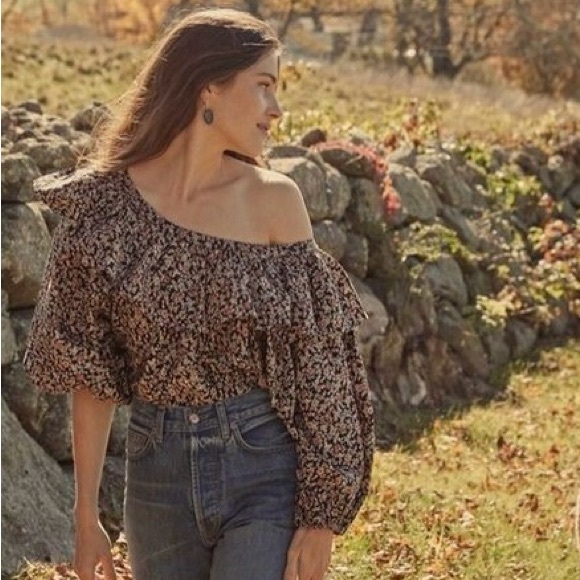 Dôen Cielito Ruffle Top in Harvest Meadow Floral Size XXS